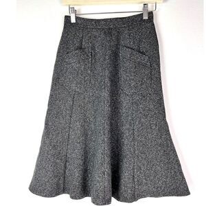 AXARA Paris Women US S Lycra Two Pockets Midi Skirt 